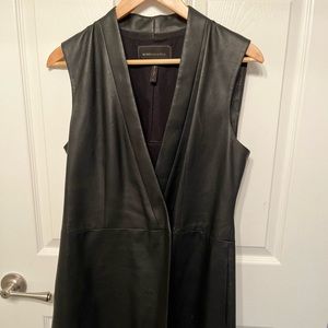 BCBG Black Leather Dress
